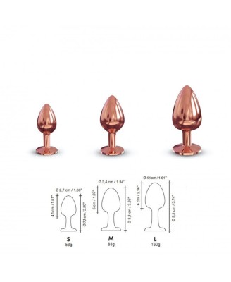 Dorcel DIAMOND PLUG - Korek Analny z Kryształkiem - RoseGold - M