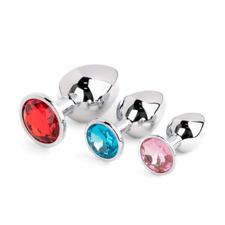Jewellery - Silver PLUG - Elegancki Zestaw Korków analnych z Kryształkiem