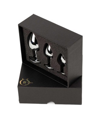 Jewellery - Silver PLUG - Elegancki Zestaw Korków analnych z Kryształkiem