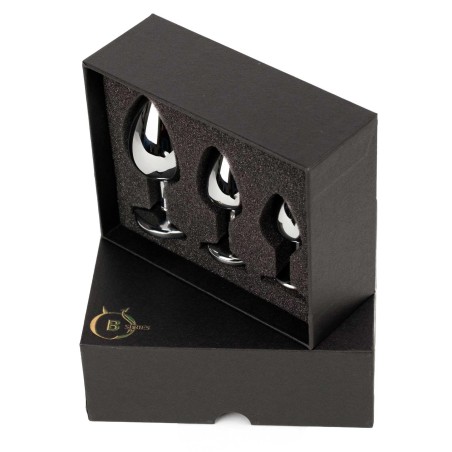 Jewellery - Silver PLUG - Elegancki Zestaw Korków analnych z Kryształkiem