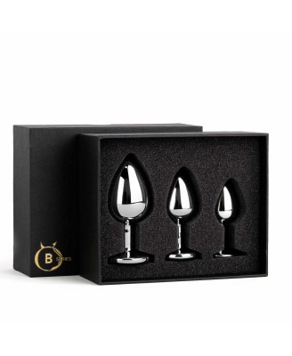 Jewellery - Silver PLUG - Elegancki Zestaw Korków analnych z Kryształkiem