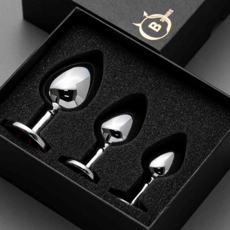 Jewellery - Silver PLUG - Elegancki Zestaw Korków analnych z Kryształkiem