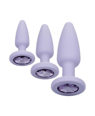 Crystal Booty Kit - Zestaw Fioletowych Korków Analnych