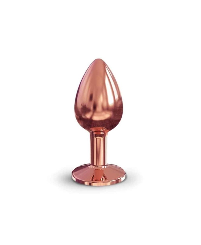 Dorcel Diamond Aluminium Plug - Korek Analny z Kryształkiem - RoseGold - S