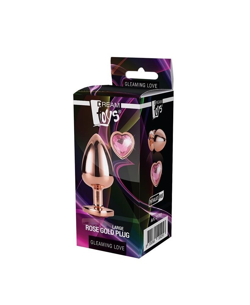 GLEAMING LOVE - Korek Analny z Kryształkiem - RoseGold