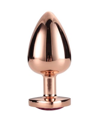 GLEAMING LOVE - Korek Analny z Kryształkiem - RoseGold