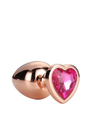 GLEAMING LOVE - Korek Analny z Kryształkiem - RoseGold