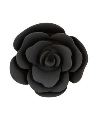 Small Rose Anal Plug Black