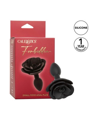 Small Rose Anal Plug Black