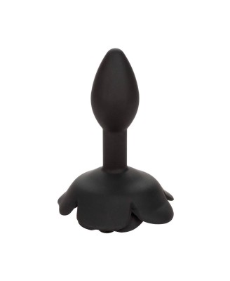 Small Rose Anal Plug Black