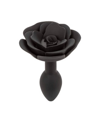 Small Rose Anal Plug Black