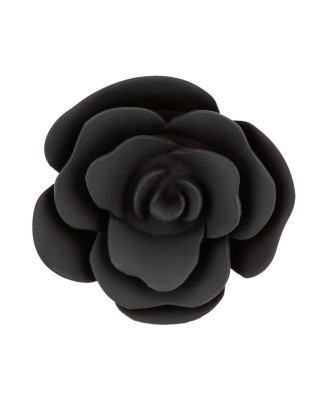 Small Rose Anal Plug Black