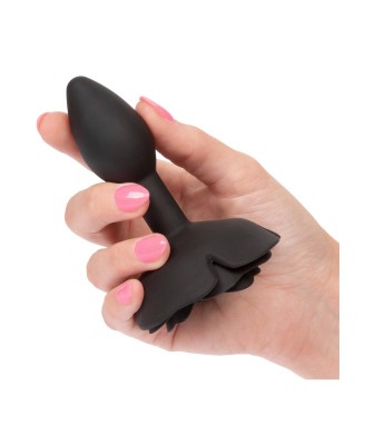 Small Rose Anal Plug Black