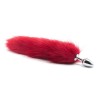 Long Fox Tail - Korek Analny z Ogonem - Czerwony