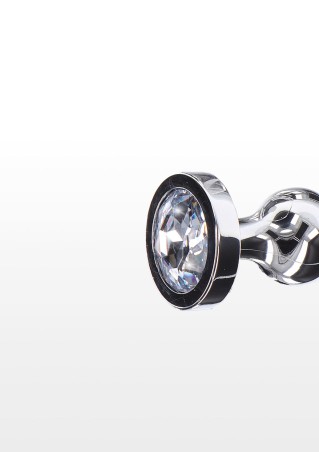 Diamond Star Beads - Korek Analny Korale z Kryształkiem - Średni