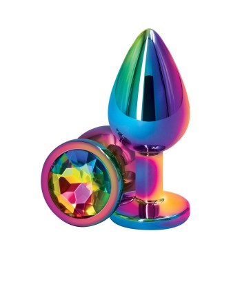 Rear Assets Mulitcolor - Chromowany Korek Analny - M
