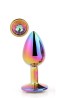 GLEAMING LOVE MULTICOLOUR - Chromowany Korek Analny - L