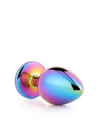GLEAMING LOVE MULTICOLOUR - Chromowany Korek Analny - L