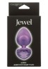 Diamond Heart Plug - Fioletowy Korek Analny z Kryształkiem - L