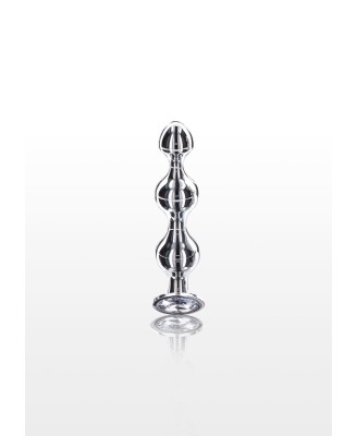 Diamond Star Beads - Korek Analny Korale z Kryształkiem - Mały