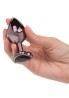 Diamond Heart Plug - Czarny Korek Analny z Kryształkiem - L
