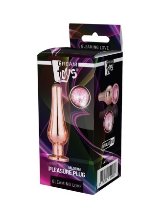 GLEAMING LOVE ROSE GOLD PLEASURE - Korek Analny z Kryształkiem - M