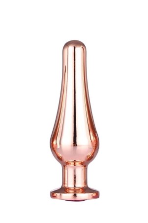 GLEAMING LOVE ROSE GOLD PLEASURE - Korek Analny z Kryształkiem - M