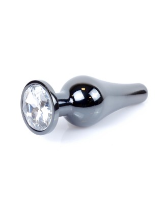 MyLove Toys - Jewellery Dark Silver BUTT PLUG- Clear