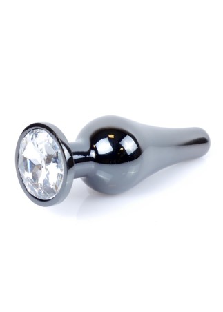 MyLove Toys - Jewellery Dark Silver BUTT PLUG- Clear