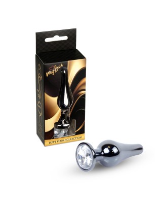 MyLove Toys - Jewellery Dark Silver BUTT PLUG- Clear