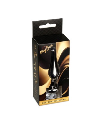 MyLove Toys - Jewellery Dark Silver BUTT PLUG- Clear