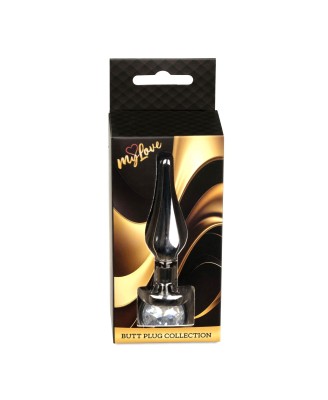 MyLove Toys - Jewellery Dark Silver BUTT PLUG- Clear