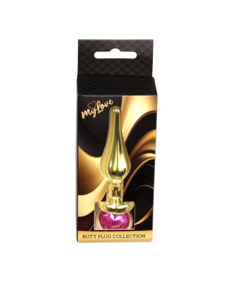MyLove Toys - Jewellery Gold BUTT PLUG- Pink