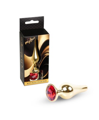 MyLove Toys - Jewellery Gold BUTT PLUG- Red