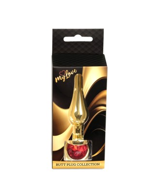 MyLove Toys - Jewellery Gold BUTT PLUG- Red