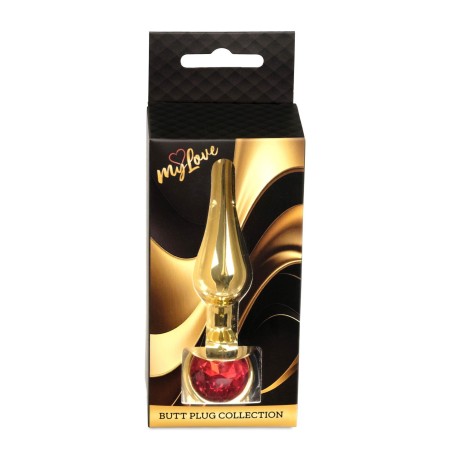 MyLove Toys - Jewellery Gold BUTT PLUG- Red