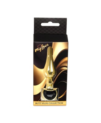 MyLove Toys - Jewellery Gold BUTT PLUG- Black