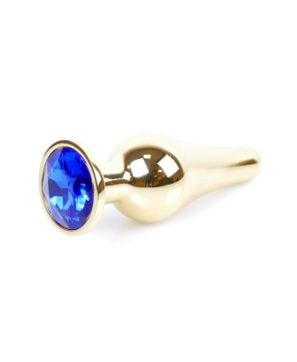 MyLove Toys - Jewellery Gold BUTT PLUG- Dark Blue
