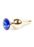 MyLove Toys - Jewellery Gold BUTT PLUG- Dark Blue