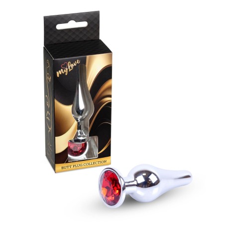 MyLove Toys - Jewellery Silver BUTT PLUG- Red