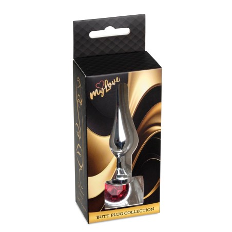 MyLove Toys - Jewellery Silver BUTT PLUG- Red