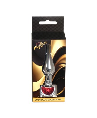 MyLove Toys - Jewellery Silver BUTT PLUG- Red
