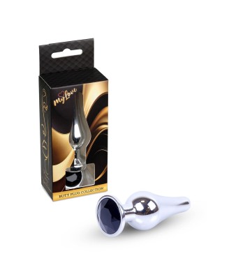 MyLove Toys - Jewellery Silver BUTT PLUG- Black