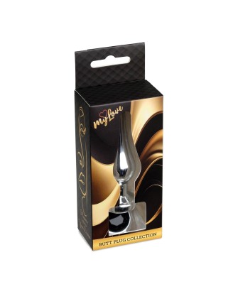 MyLove Toys - Jewellery Silver BUTT PLUG- Black
