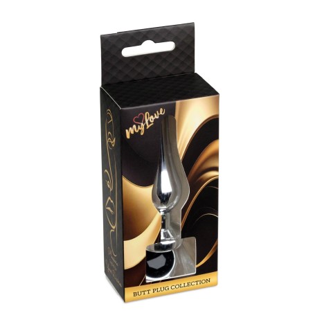 MyLove Toys - Jewellery Silver BUTT PLUG- Black