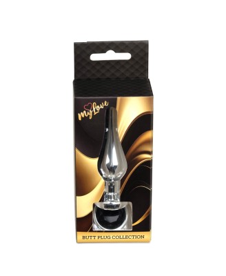 MyLove Toys - Jewellery Silver BUTT PLUG- Black