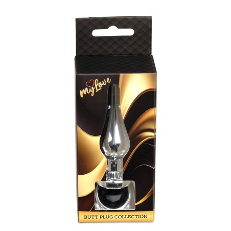 MyLove Toys - Jewellery Silver BUTT PLUG- Black