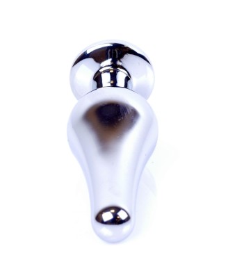 MyLove Toys - Jewellery - Srebrny Korek Analny z Kryształkiem - Bezbarwny