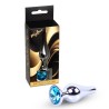 MyLove Toys - Jewellery Silver BUTT PLUG- Light Blue