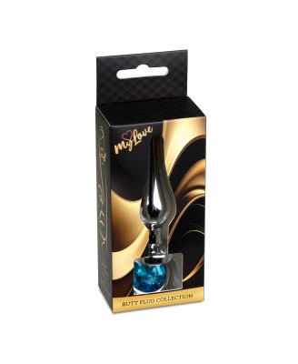 MyLove Toys - Jewellery Silver BUTT PLUG- Light Blue